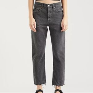 NWT Levi's 501 Original Cropped High Rise Straight Leg Jeans In Get Off My Cloud